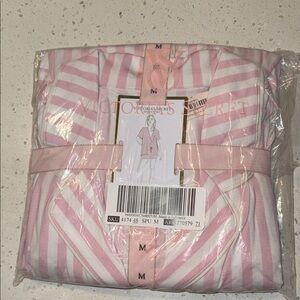 Victoria's Secret Pink and White Striped pajamas set
